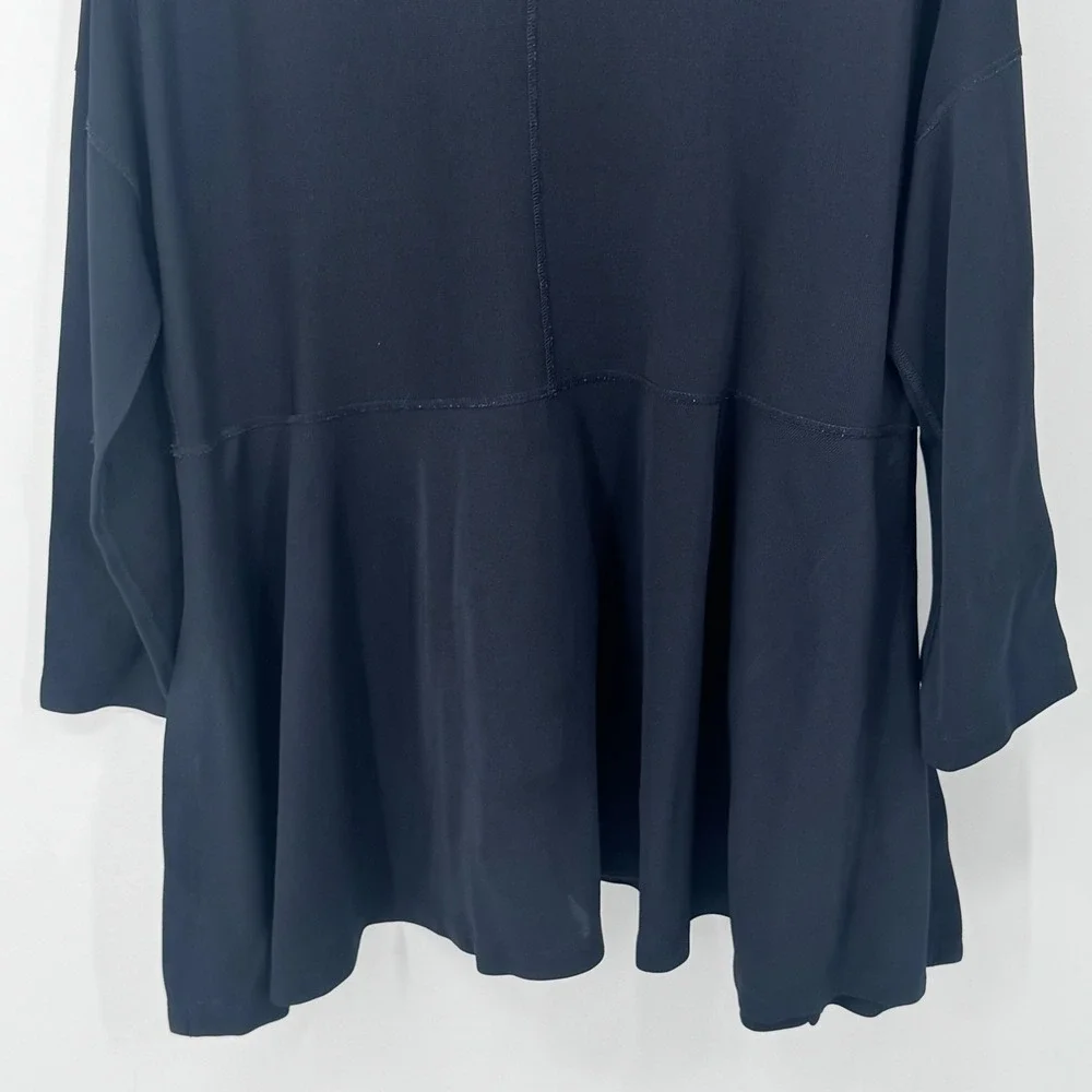 COS Black‎ Long Sleeve Oversized Peplum Tunic Knit Top Women's Small